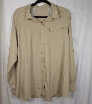 Ariat Tek Women's Vented Long Sleeve Button Down Stretch Shirt Size XXL